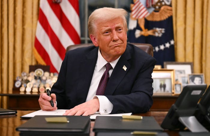Donald Trump with New York skyline
